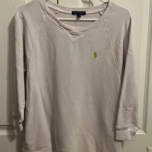 white ralph lauren long sleeve top